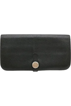 Hermès Pre-owned, Heren, Zwart, ONE Size, Leer, Tweedehands leren portemonnees
