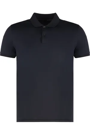 RRD Tops, Heren, Blauw, L, Geribbelde Polo Shirt met Elastaanmix