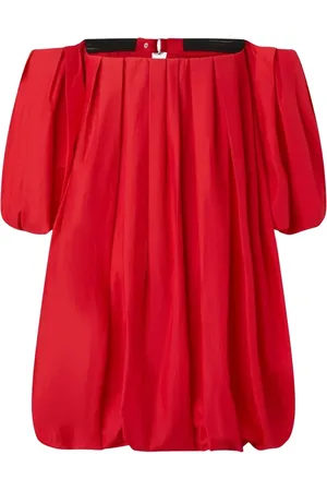 Pinko Kleedjes, Dames, Rood, M, Katoen, Rode Katoenen Ballonjurk