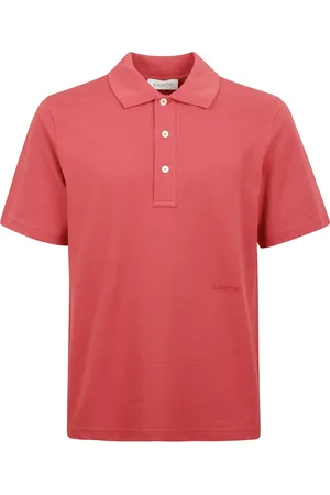 Lanvin Tops, Heren, Rood, M, Katoen, Katoenen polotrui met korte mouwen