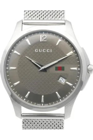Gucci Pre-owned, Dames, Grijs, ONE Size, Pre-owned Stainless Steel watches