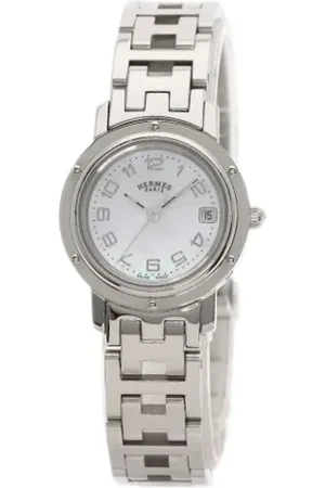 Hermès Pre-owned, Dames, Wit, ONE Size, Pre-owned Stainless Steel watches