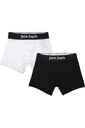 Palm Angels Ondergoed, Heren, Zwart, S, Katoen, Multi Colour Boxer Set met Logo Tailleband