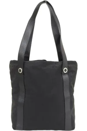 Bvlgari Pre-owned, Dames, Zwart, ONE Size, Pre-owned Canvas totes