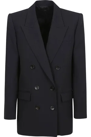 Isabel Marant Jassen, Dames, Zwart, S, Wol, Stijlvolle Jassen Nevimea-Gb