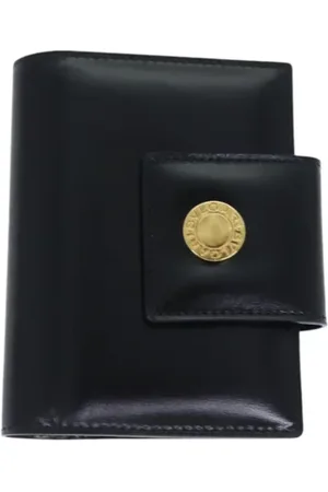 Bvlgari Pre-owned, unisex, Zwart, ONE Size, Leer, Tweedehands leren portemonnees
