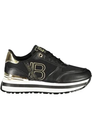 Laura Biagiotti Schoenen, Dames, Zwart, 40 EU, Polyester, Stijlvolle Stads Sneakers