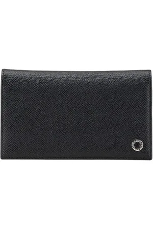 Bvlgari Pre-owned, Heren, Zwart, ONE Size, Leer, Tweedehands leren portemonnees