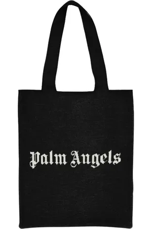 Palm Angels Tassen, Dames, Zwart, ONE Size, Logo Shopper