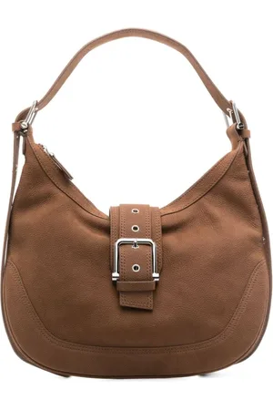 OSOI Tassen, Dames, Bruin, ONE Size, Leer, Bruine leren schoudertas