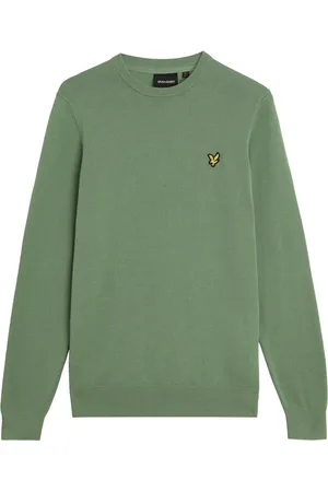 Lyle & Scott Truien, Heren, Groen, XL, Katoen, Mid Knits Cotton Crew Neck Jumper