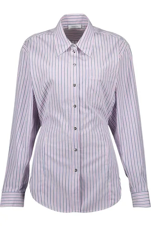Paco rabanne Blouses & Shirts, Dames, Paars, S, Gestreepte paarse blouse Lente-Zomer 2025