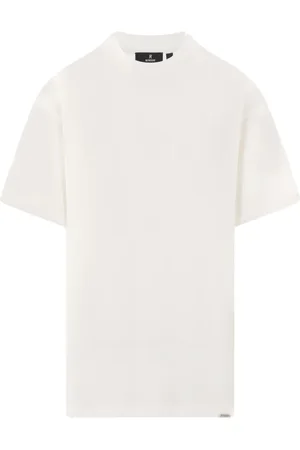 Represent Tops, Heren, Wit, S, Katoen, Zilveren Logo T-shirts en Polo