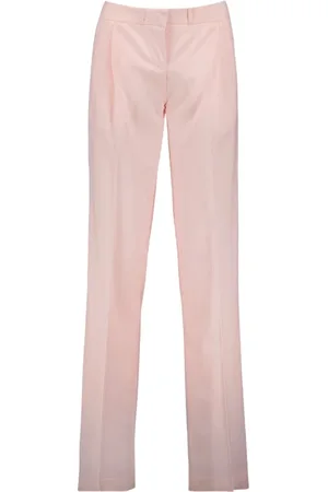 COPERNI Broeken, Dames, Roze, S, Wol, Wollen broek met rechte snit en plooien