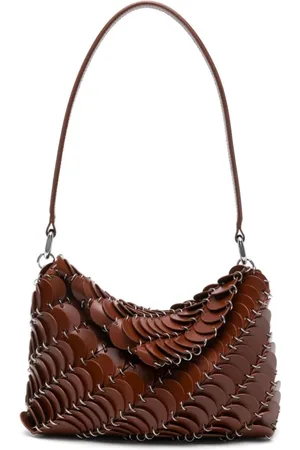 Paco rabanne Tassen, Dames, Bruin, ONE Size, Leer, Cognac Handtas P216 Stijlvol Model