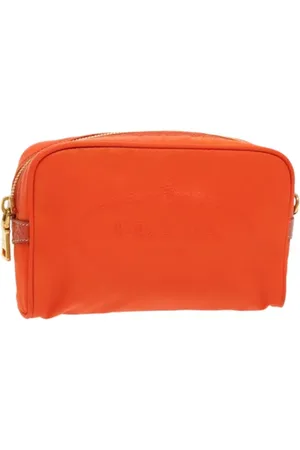 Prada Pre-owned, Dames, Oranje, ONE Size, Nylon, Pre-owned Nylon pouches