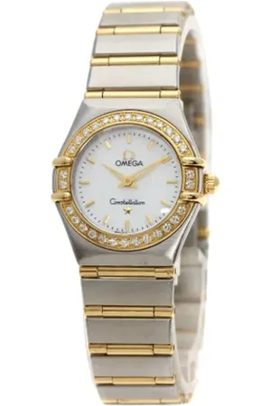 Omega Pre-owned, Dames, Wit, ONE Size, Pre-owned Yellow Gold watches