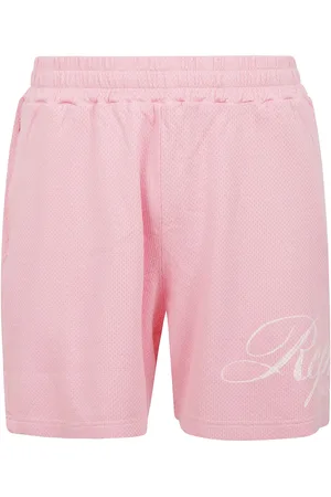 Represent Korte broeken, Heren, Roze, S, Katoen, Mesh Katoenen Shorts met Logo Print