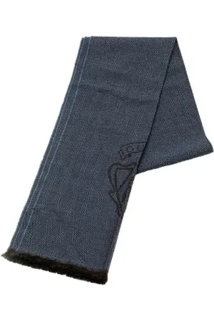 Gucci Pre-owned, Dames, Blauw, ONE Size, Wol, Pre-owned Wool scarves