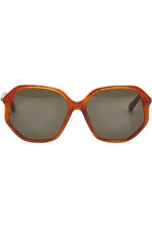 Gucci Pre-owned, Dames, Bruin, ONE Size, Pre-owned Plastic sunglasses