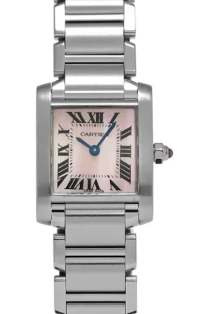 Cartier Pre-owned, Dames, Roze, ONE Size, Pre-owned Stainless Steel watches