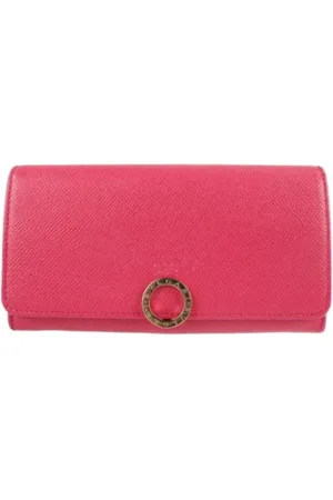 Bvlgari Pre-owned, Dames, Roze, ONE Size, Leer, Tweedehands leren portemonnees