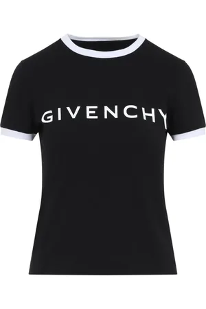 Givenchy Tops, Dames, Zwart, M, Katoen, Zwarte T-shirt met stijl en comfort