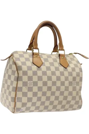 LOUIS VUITTON Pre-owned, Dames, Wit, ONE Size, Leer, Tweedehands Canvas handtassen