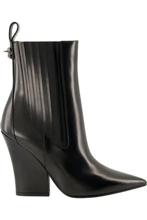 VALENTINO GARAVANI Schoenen, Dames, Zwart, 39 EU, Leer, VLogo Beatles Boots
