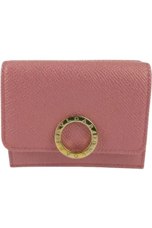 Bvlgari Pre-owned, Dames, Roze, ONE Size, Leer, Tweedehands leren portemonnees