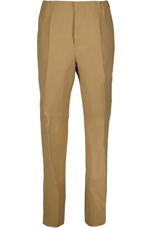 Fendi Broeken, Heren, Bruin, M, Katoen, Rechte Pijp Broek