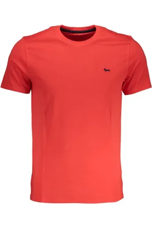 HARMONT&BLAINE Tops, Heren, Rood, 2Xl, Katoen, T-shirt gemaakt van rode katoen