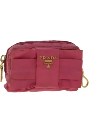 Prada Pre-owned, Dames, Roze, ONE Size, Nylon, Pre-owned Nylon pouches