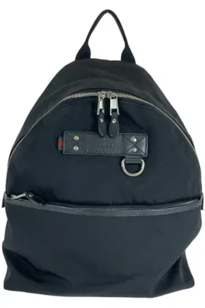 Gucci Pre-owned, Dames, Zwart, ONE Size, Leer, Pre-owned Canvas backpacks