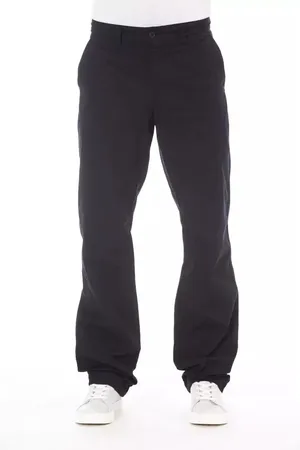 ALPHA STUDIO Broeken, Heren, Blauw, XL, Katoen, Blauwe Katoenen Herenbroek Stijlvol Comfort