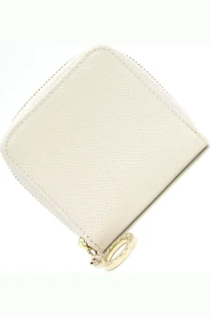 Bvlgari Pre-owned, Dames, Wit, ONE Size, Leer, Tweedehands leren portemonnees