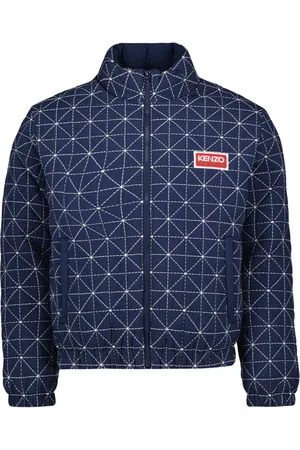 Kenzo Jassen, Dames, Blauw, M, Blauwe Sashiko Stitch Pufferjas