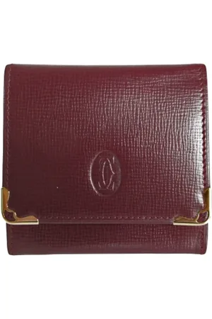 Cartier Pre-owned, Dames, Rood, ONE Size, Leer, Tweedehands leren portemonnees