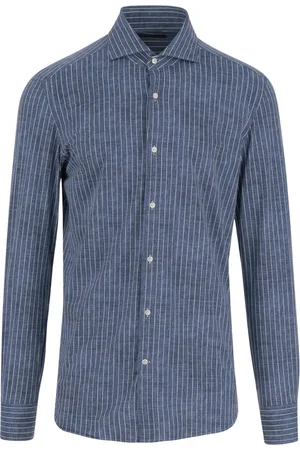 Brian Dales Overhemden, Heren, Blauw, M, Blauw Overhemd voor Mannen