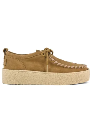 Colors of California Schoenen, Dames, Bruin, 39 EU, Suède, Suède veters platform loafers