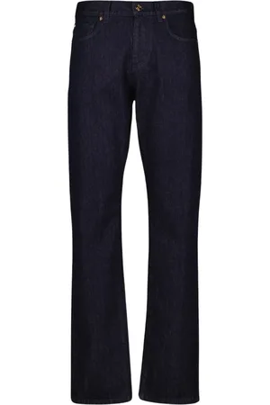 VERSACE Jeans, Heren, Blauw, W32, Denim, Blauwe Ruwe Denim Jeans