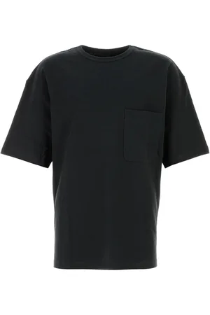 LEMAIRE Tops, Heren, Zwart, S, Katoen, Zwarte T-shirt Box Fit
