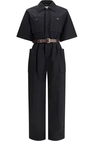 Saint Laurent Jumpsuits & Playsuits, Dames, Zwart, L, Korte jumpsuit met cargozakken