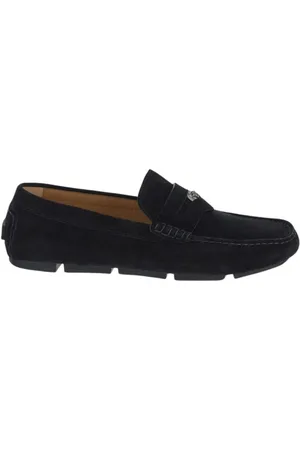 VERSACE Schoenen, Heren, Zwart, 44 EU, Leren Mocassins