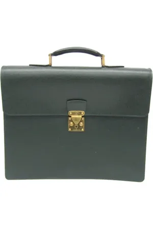LOUIS VUITTON Pre-owned, Heren, Groen, ONE Size, Leer, Pre-owned Leather briefcases