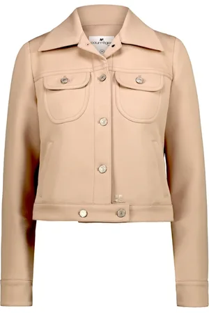 Courrèges Jassen, Dames, , M, Handtekening Twill Trucker Jack