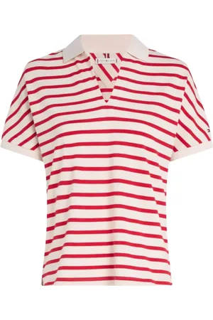 Tommy Hilfiger Tops, Dames, , M, Katoen, Relaxte Polo Shirt met Strepen