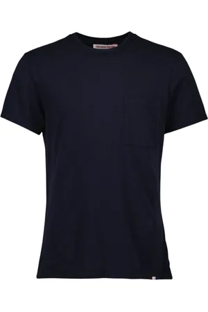Orlebar Brown Tops, Heren, Blauw, S, Klassiek T-shirt voor mannen