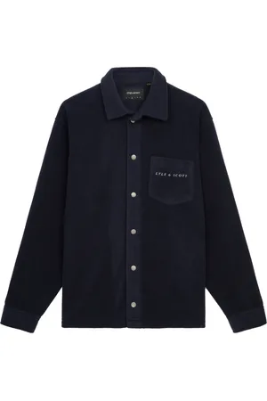 Lyle & Scott Jassen, Heren, Blauw, 2Xl, Geborduurd Fleece Overshirt