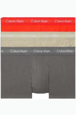 Calvin Klein Ondergoed, Heren, Veelkleurig, XL, Katoen, Lage Taille Trunk Pack